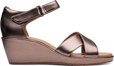 Un Plaza Sandalias Cruzadas Mujer Negro Sandalias Metalic Clarks
