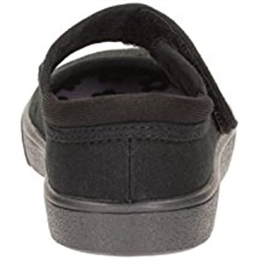 Zapatillas De Ballet Para Niños Hopper Go Unisex De Corte Ancho Tejido Negro Clarks