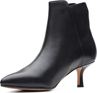Violet 55 Zip Black Croc Gamuza/piel Botines De Tacón Mujer Clarks Black