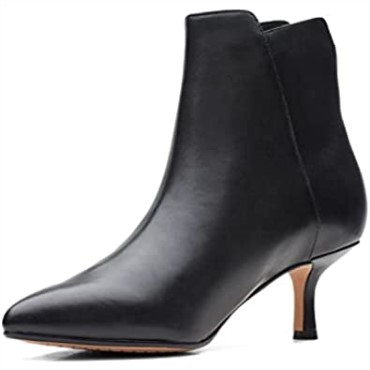 Violet 55 Zip Black Croc Gamuza/piel Botines De Tacón Mujer Clarks Black