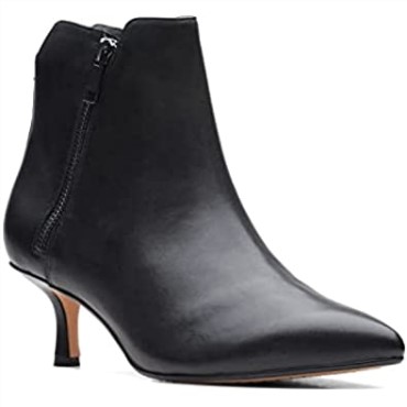 Violet 55 Zip Black Croc Gamuza/piel Botines De Tacón Mujer Clarks Black