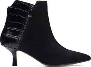 Botas Violeta Piel Cremallera 55 Cocodrilo Negro Clarks