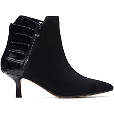 Botas Violeta Piel Cremallera 55 Cocodrilo Negro Clarks