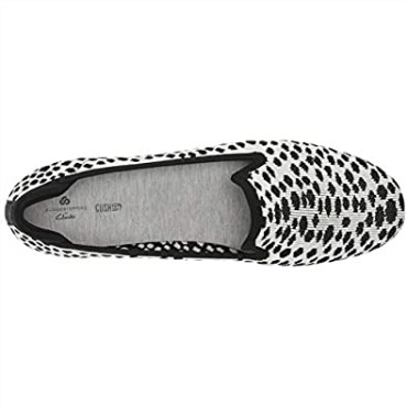 Mocasín Carly Dream De Mujer De Punto De Interés Negro Blanco Clarks