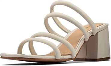 Blanco Sandalias De Tacón Mujer Clarks Sheer 65 Mule