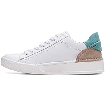 Blancas Clarks Craft Cup Lace Trainers Mujer