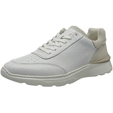 Zapatillas Clarks Hombre Sprint Litelace De Cuero Combinado Blanco