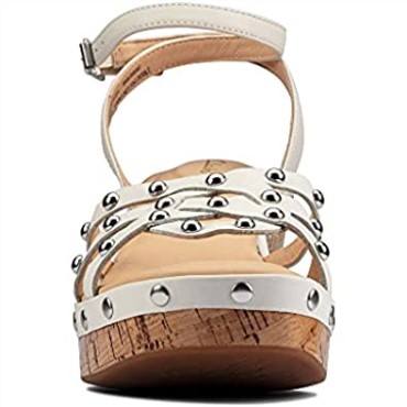 Sandalia Con Tacón De Sol Maritsa 70 Clarks De Interés Blanco Para Mujer