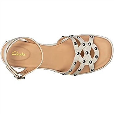 Sandalia Con Tacón De Sol Maritsa 70 Clarks De Interés Blanco Para Mujer