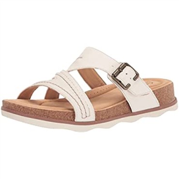 Sandalia Plana Mujer Clarks Brynn Hope En Piel Blanca