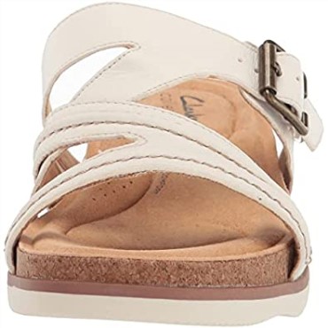 Sandalia Plana Mujer Clarks Brynn Hope En Piel Blanca