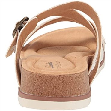 Sandalia Plana Mujer Clarks Brynn Hope En Piel Blanca