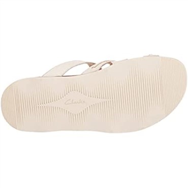Sandalia Plana Mujer Clarks Brynn Hope En Piel Blanca