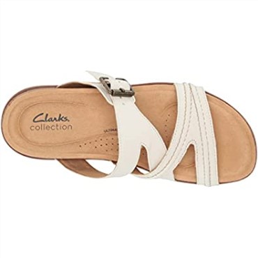 Sandalia Plana Mujer Clarks Brynn Hope En Piel Blanca