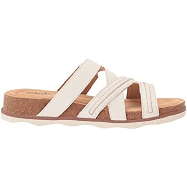 Sandalia Plana Mujer Clarks Brynn Hope En Piel Blanca