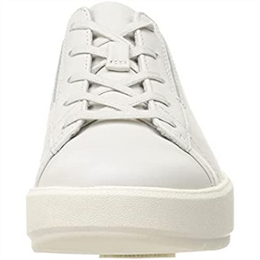 Sneaker Mujer Clarks Layton De Piel Blanca Con Cordones