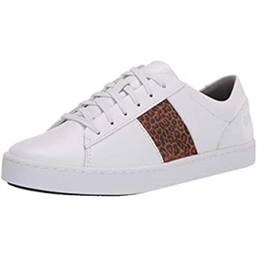 Zapatilla Mujer Clarks Pawley Rilee Cuero Blanco/leopardo Combi