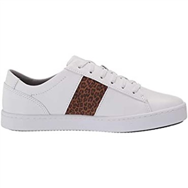 Zapatilla Mujer Clarks Pawley Rilee Cuero Blanco/leopardo Combi