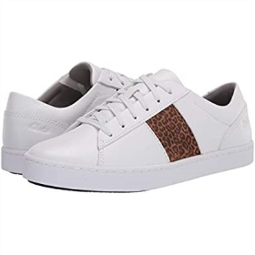 Zapatilla Mujer Clarks Pawley Rilee Cuero Blanco/leopardo Combi