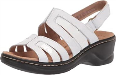 Sandalia Plana Mujer Combi Clarks Lexi Jade Piel Sintética Blanca