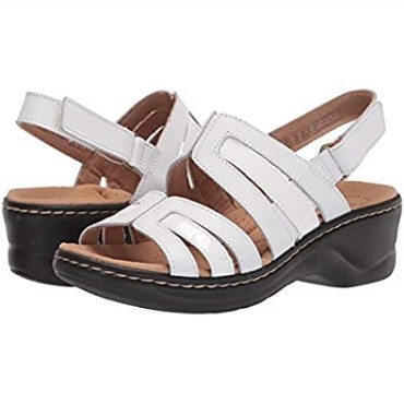 Sandalia Plana Mujer Combi Clarks Lexi Jade Piel Sintética Blanca
