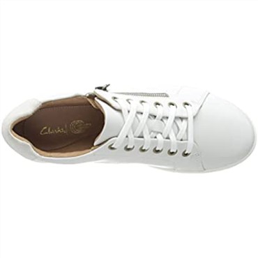 Sneaker Mujer Clarks Nalle En Piel Blanca