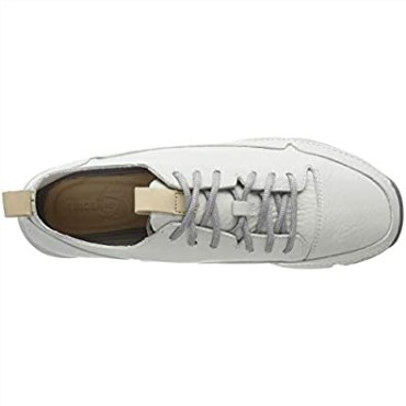 Zapatillas Bajas De Hombre Clarks Tri Spark De Cuero Blanco Blanco