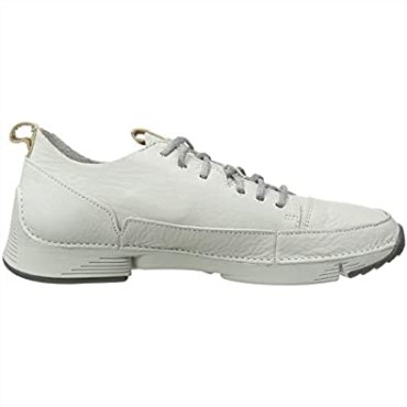 Zapatillas Bajas De Hombre Clarks Tri Spark De Cuero Blanco Blanco