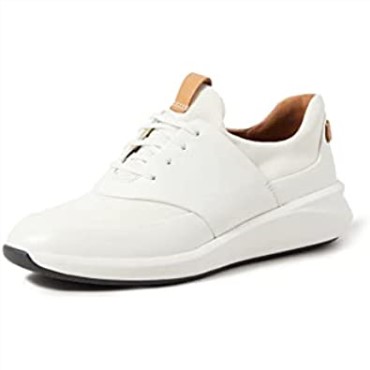 Derby Clarks De Mujer Un Rio Encaje Blanco Cuero Blanco