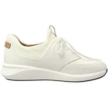 Derby Clarks De Mujer Un Rio Encaje Blanco Cuero Blanco