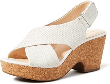 Blanco (serpiente Blanca Serpiente Blanca) Mujer 261479364 Sandalias Con Correa En El Tobillo Clarks