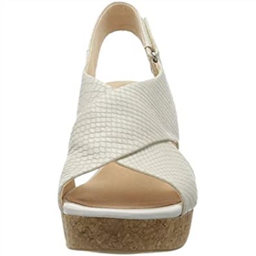 261479364 Mujer Sandalias Con Tira Al Tobillo Clarks Blanco Serpiente Blanca Serpiente Blanca