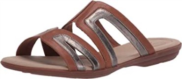 Sandalia Plana Mujer Ada Lilah Tostado Combi Cuero Sintético Clarks