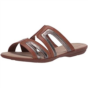 Sandalia Plana Mujer Ada Lilah Tostado Combi Cuero Sintético Clarks