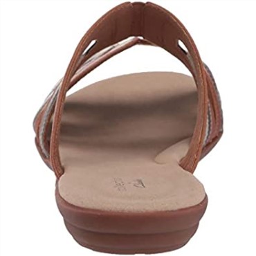 Sandalia Plana Mujer Ada Lilah Tostado Combi Cuero Sintético Clarks