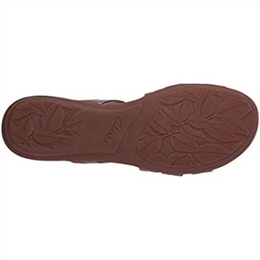 Sandalia Plana Mujer Ada Lilah Tostado Combi Cuero Sintético Clarks