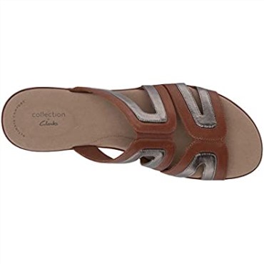 Sandalia Plana Mujer Ada Lilah Tostado Combi Cuero Sintético Clarks