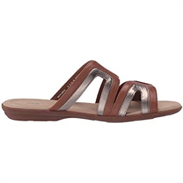 Sandalia Plana Mujer Ada Lilah Tostado Combi Cuero Sintético Clarks