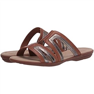 Sandalia Plana Mujer Ada Lilah Tostado Combi Cuero Sintético Clarks