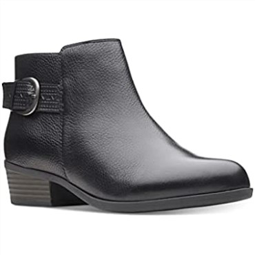 Addiy Kara - Botines De Piel Con Punta De Almendra Para Mujer, Clarks Negros