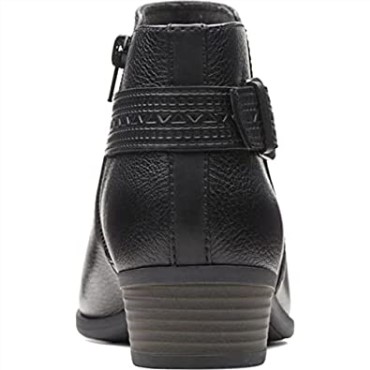 Addiy Kara - Botines De Piel Con Punta De Almendra Para Mujer, Clarks Negros