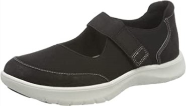 Zapatilla Mujer Adella West Textil Negro Clarks