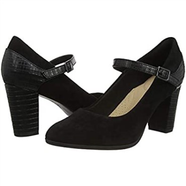 Zapato De Vestir Mujer Alayna Shine Uniform Clarks Negro Combi