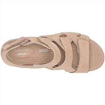 Sandalia Mujer Alexis Banda Clarks Sand Suede