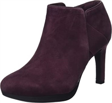 Zapato De Salón De Mujer Ambyr Gem Clarks Burgundy Suede