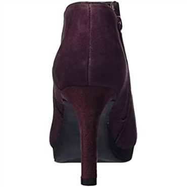 Zapato De Salón De Mujer Ambyr Gem Clarks Burgundy Suede