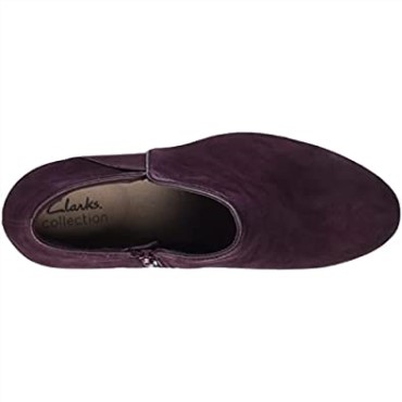 Zapato De Salón De Mujer Ambyr Gem Clarks Burgundy Suede