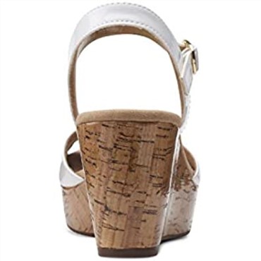 Sandalia Con Cuña Annadel Mystic Para Mujer Charol Blanco Clarks Sintético