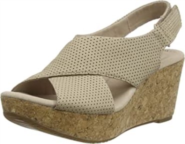 Sandalias Mujer Annadel Parker Sling Back Clarks Beige Sand Suede Sand Suede