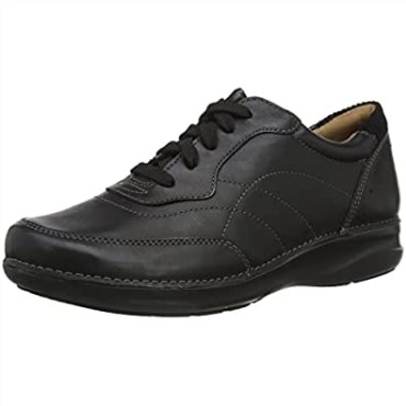 Zapatilla Appley Tie Mujer Piel Negra Clarks